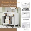 36" Modern Bathroom Vanity with Ceramic Sink, Freestanding Storage Cabinet with 4 Drawers & 2 Soft-Close Doors, Solid Wood Frame - ModernLuxe - 4 of 4