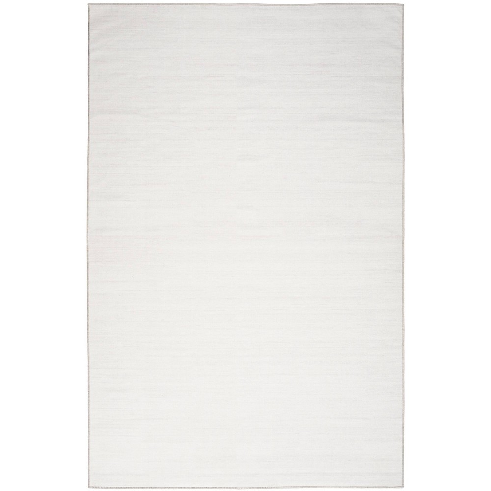 Photos - Doormat Nourison 4'x6' Machine Washable Modern Essentials Woven Area Rug White 