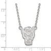 Black Bow Jewelry 10k White Gold North Carolina State Wolfpack NCAA Necklace 18 Inch - 2 of 4