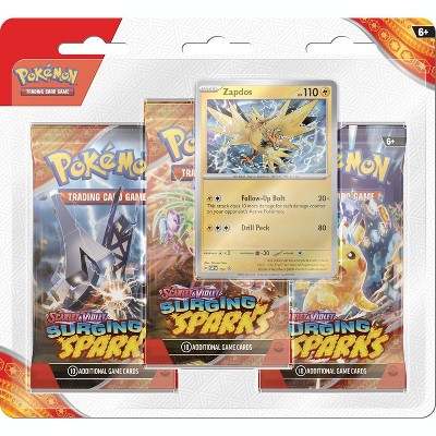 Pokemon TCG: Scarlet & Violet - Surging Sparks 3-Pack Blister - Zapdos