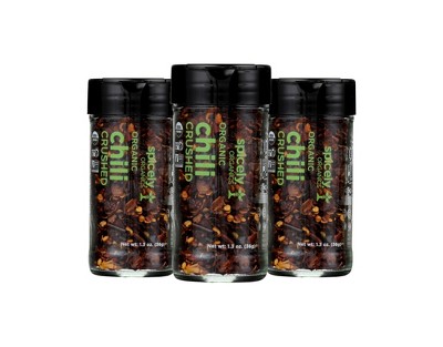 Spicely Organics - Organic Chili - Crushed - Case of 3/1.3 oz