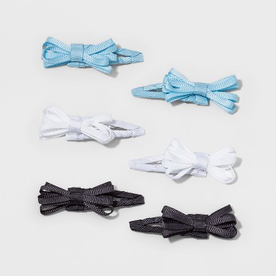 Toddler Girls' 6pk Mini Bow Snap Clips 