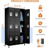 Aobabo Metal Lockers for Employees School Office Gym Home lockers Storage,9 Doors Lockers with 18 Hooks,Black, Assembly Required - 2 of 4