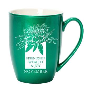 Elanze Designs Friendship Wealth And Joy Emerald Green 10 ounce New Bone China Coffee Cup Mug