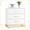 3 Drawer Dresser for Bedroom, White Nightstand for Bedroom with Storage - 3 of 4