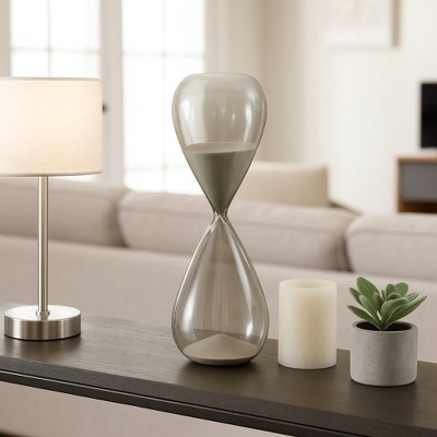 Contemporary Hourglass Sculpture for Home Decor - Stylish Decorative Object for Family Game Night, Desk Decor, and Living Room Decoration
