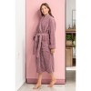 ADR Women's Plush Robe, Women's Plush Bathrobe, Fuzzy Pink Purple Comfy Robe Woman - 3 of 4
