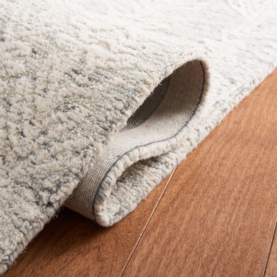 Gray and Ivory Hand-Tufted Wool 8' x 10' Area Rug