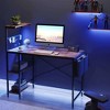Bestier Gaming Desk with LED Lights, 44 Inch PC Gamer Desk for Small Spaces - 4 of 4
