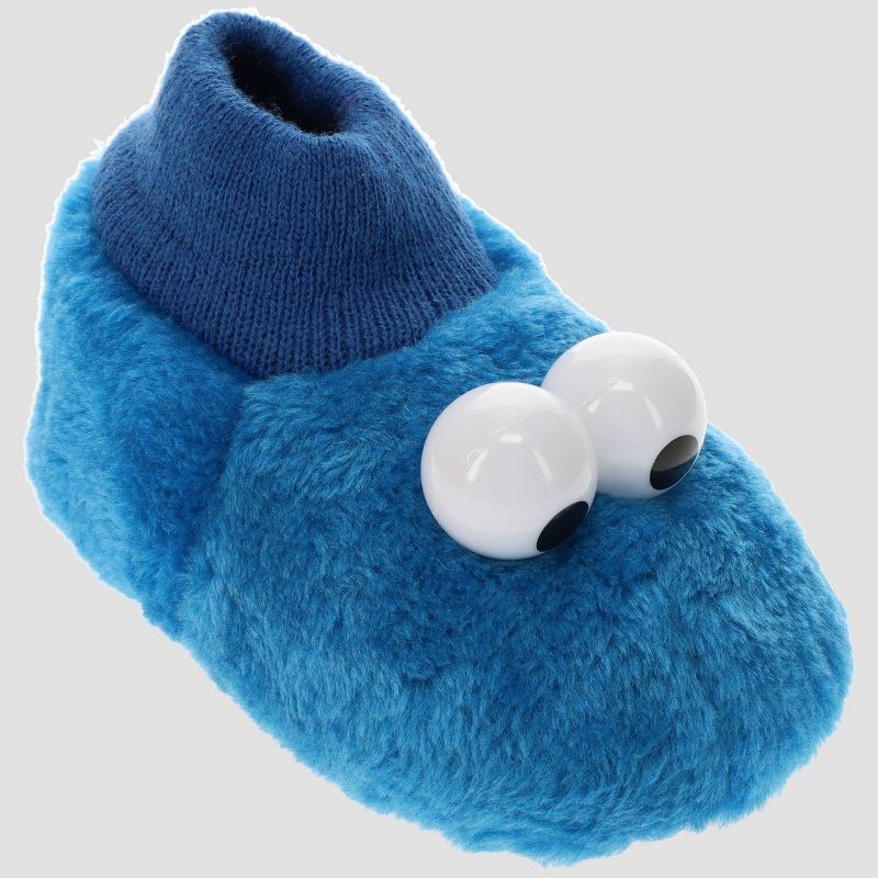 Toddler Sesame Street Cookie Monster Sock Slippers - Blue, 3 of 4