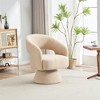 Swivel Accent Chair Armchair, Round Barrel Chair in Fabric for Living Room Bedroom - 4 of 4