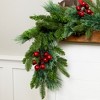 Northlight Real Touch™️Calloway Fir with Berries Artificial Christmas Garland - 7' x 12" - Unlit - 4 of 4