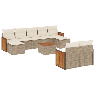 vidaXL Garden Sofa Set Beige