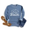 Simply Sage Market Women's  Garment Dyed Graphic Sweatshirt Life Is Better At The Beach Sun - 2 of 2