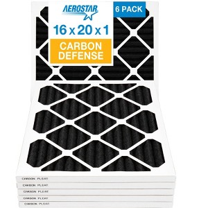 16x20x1 AC and Furnace Air Filter by EcoAire - MERV 7 Odor, 6PK - 1 of 4