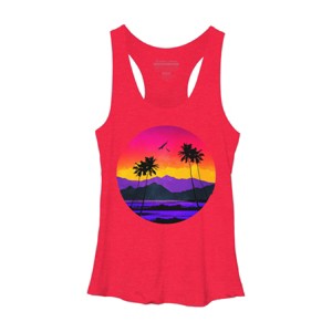 Women's Design By Humans The Color of Paradise By clingcling Racerback Tank Top - 1 of 3