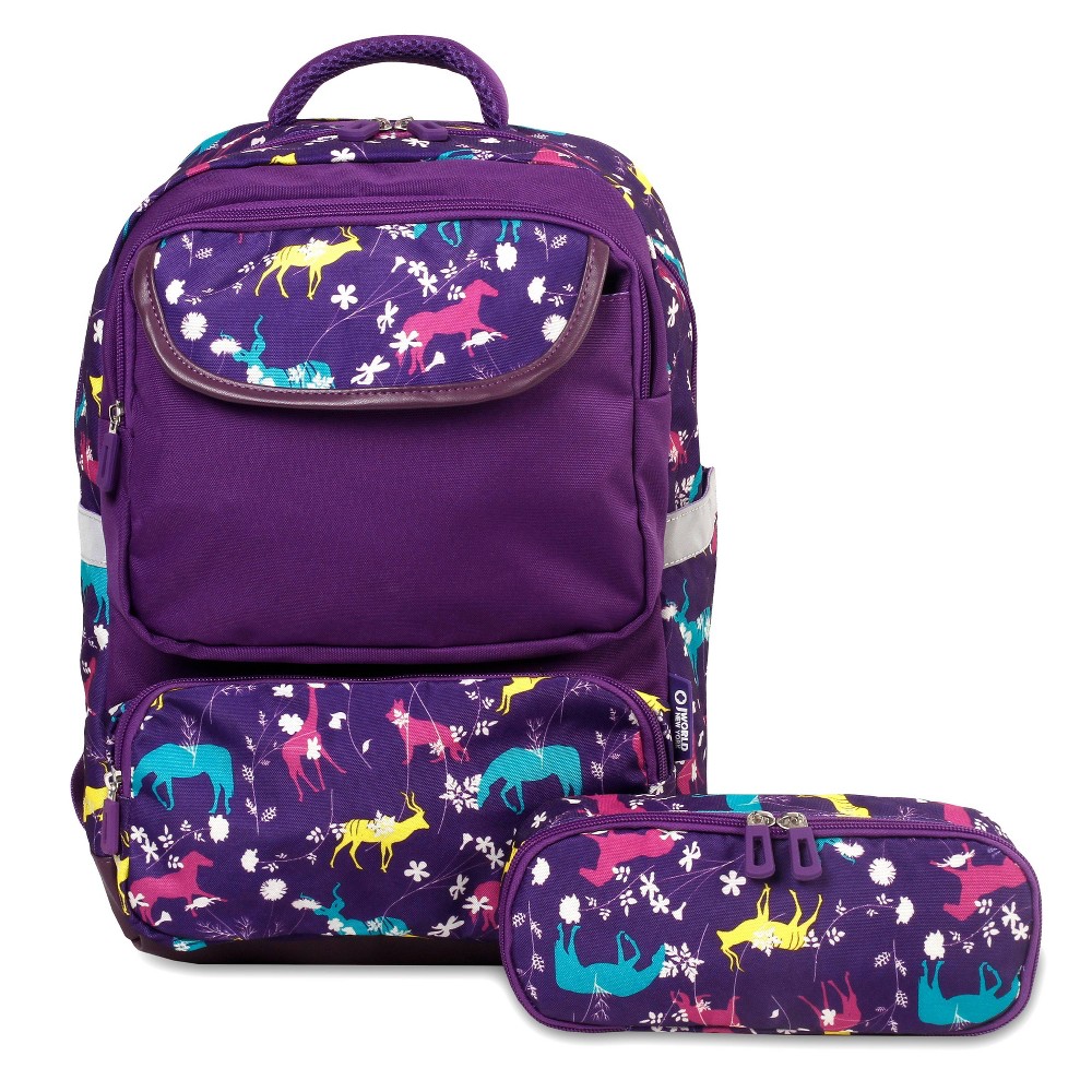 Photos - Backpack Kids' J World Sprouts 15"  and Pencil Case Set - Safari