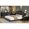 Modern 2-Drawer Dresser for Bedroom – Large End Side Table with Wooden Nightstand and Metal Legs - 3 of 4