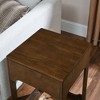 VASIP 15.75"  Lift Top Side End Table, Bedside Night Stand Multifunctional Square Table with Hidden Storage & Shelf for Living Room Bedroom, Walnut - 4 of 4