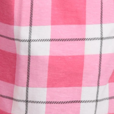 pink plaid 100% organic cotton