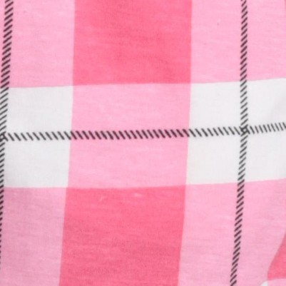 pink plaid 100% organic cotton