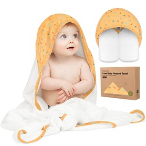 Luxe Baby Hooded Towel, Organic Baby Bath Towel, Hooded Baby Towels, Baby Beach Towel for Newborn, Kids - 1 of 4