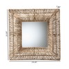 bali & pari Collice Modern Bohemian Metal and Natural Brown Seagrass Accent Wall Mirror - 4 of 4