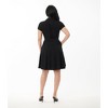 Smak Parlour Women's Textured Cotton Fit & Flare Dress Black - 3 of 3