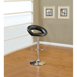 SKRAN Swivel Velvet Bar Stools Set of 2 Adjustable Counter Height Bar Stools With Open Back Chrome Base for KitchenIsland , Pub, Coffee - 1 of 4