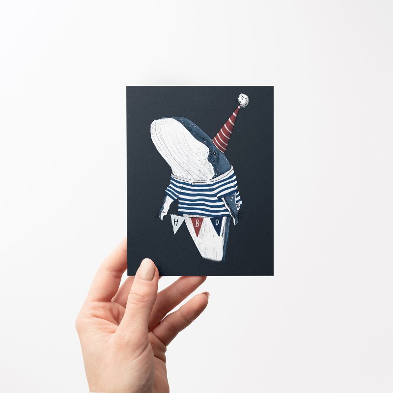 Happy Birthday Greeting Card Pack (3ct) "Whale HBD" by Ramus & Co, 3 of 5