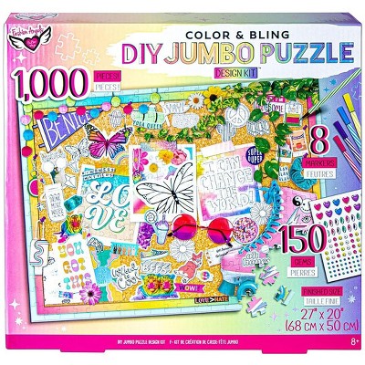 Fashion Angels Fashion Angels Color & Bling Jumbo 1000 Piece Jigsaw Puzzle Design Kit