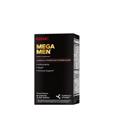 GNC Mega Men Multivitamin - 90 Caplets (45 Servings)