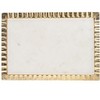 HomeRoots 18" White and Gold Rectangular Marble Serving Tray - 4 of 4