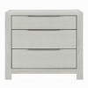 Royal Hampton Nightstand with 3 Drawers, Chrome Metal Handles, Light Gray - 4 of 4