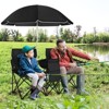Tangkula Portable Double Camping Chair, Folding Picnic Loveseat W/ Removable Adjustable Umbrella, Carrying Bag, Cooler Bag, Side Pocket & Cupholder Red/Gray/Black/Turquoise - 4 of 4