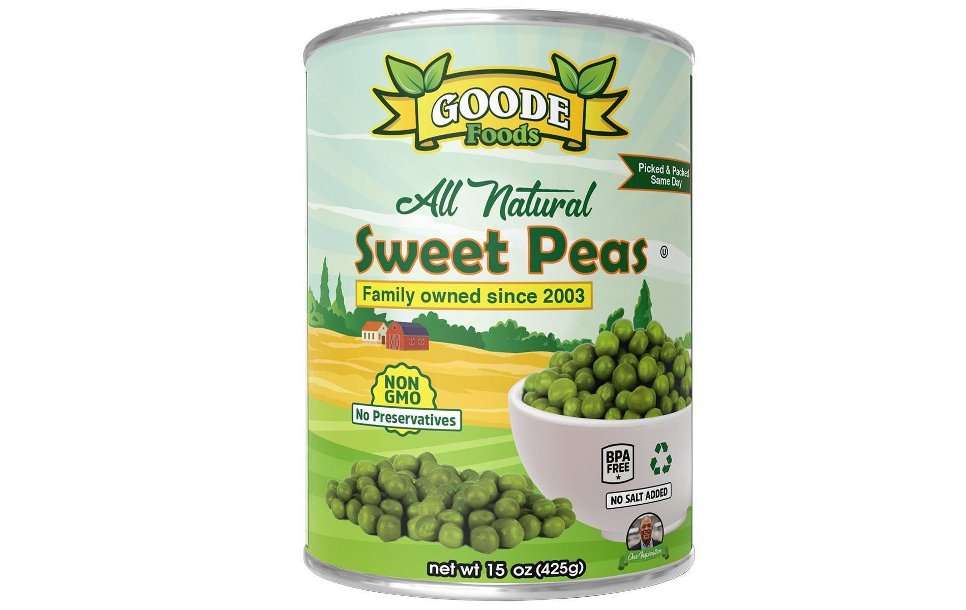 Goode Foods All Natural Sweet Peas - 15oz