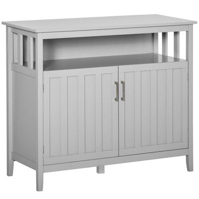 HOMCOM Sideboard Buffet Server Table with 2 Doors, Kitchen Storage Cabinet with Adjustable Shelves for Kitchen