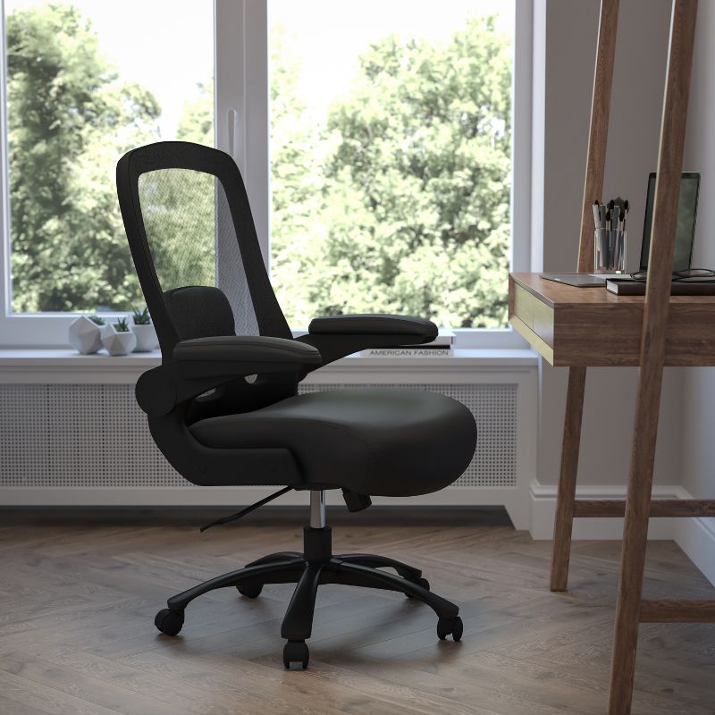 Flash Furniture HERCULES Series Big & Tall 500 lb. Rated Mesh Executive Swivel Ergonomic Office Chair with Adjustable Lumbar, 3 of 15