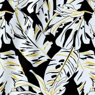 black graphic palms