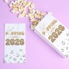 Big Dot of Happiness Hello New Year Popcorn Bags, Black & Gold Popping into 2026 NYE Party Treats, Free-Standing Individual White Paper Bags - 25 Ct - 3 of 4