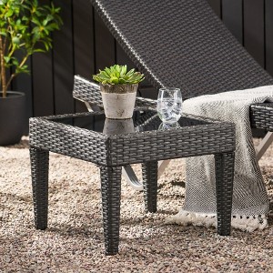 Maggift Patio End Tables Accent Side End Table for Outdoor and Indoor, Garden, Backyard Use, Special Design, Gray, 20"*20"*15.3" - 1 of 4