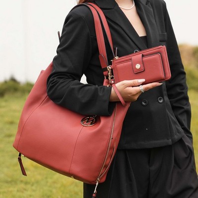 MKF Collection Calina Large Vegan Leather Shoulder Hobo Bag for Women by Mia K — фото 2
