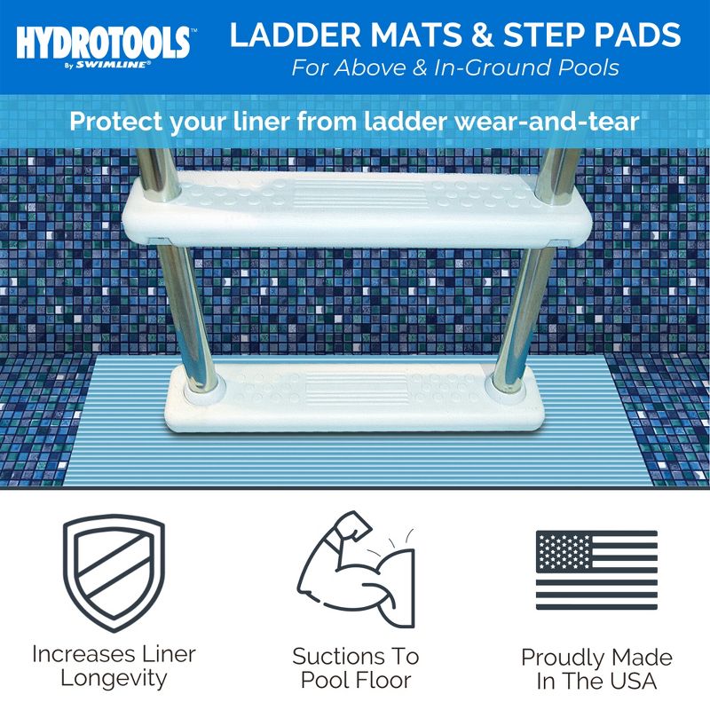 Swimline 87951 HydroTools 9 x 24 Inch Small Protective Vinyl Ladder Mat for Inflatable, Above Ground, and Inground Swimming Pools to Extend Liner Life, 5 of 7