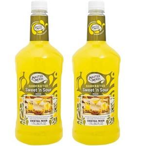 Master of Mixes Sweet and Sour Mix - Ready to Use - 1.75 Liter Bottle (59.2 Fl Oz) - Mixer Perfect for Bartenders and Mixologists - 1 of 3