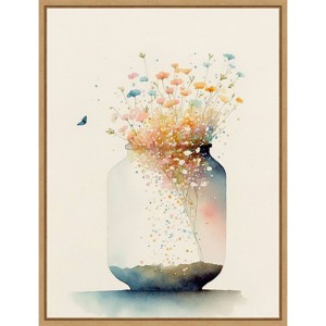 Amanti Art Jug of Wildflowers by Leah Mclean Framed Wall Art Print - 1 of 4