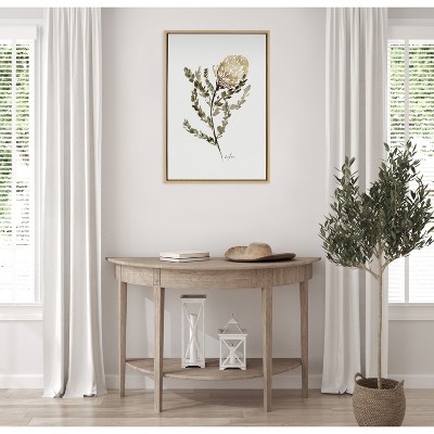 Natural Wild Banksia Floral Print on Canvas with Polystyrene Frame
