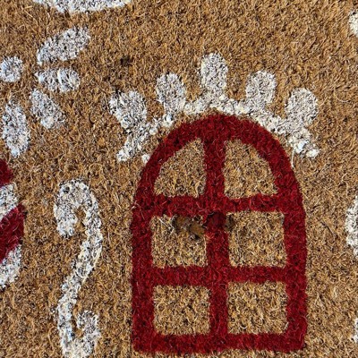 30x18 Gingerbread House Christmas Novelty Coir Outdoor Mat Brown -  Wondershop™