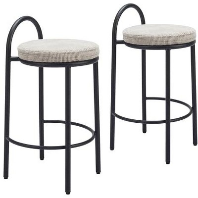 Zuo Sisal Counter Stool (Set of 2) Beige Tweed
