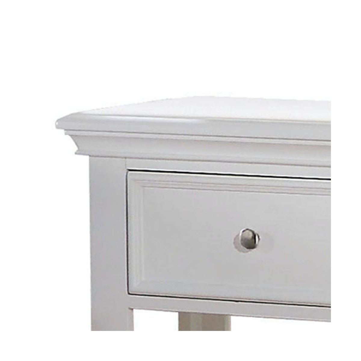 22" Lacey Nightstand White - Acme Furniture: Elegant Bedside Table with Storage, No Assembly Required - thumbnail 2
