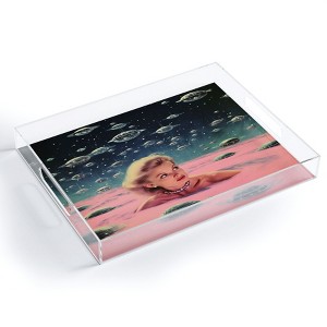 Samantha Hearn Pink Pool Vintage Collage Art Acrylic Tray - Deny Designs - 1 of 4